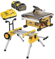 Dewalt DCS7485T2-GB 54v XR Flexvolt 210mm Table Saw and DE7400-XJ Stand with 2 x 6.0Ah Batteries & Charger